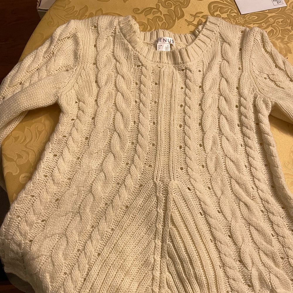 Venus xs open back sweater with tie